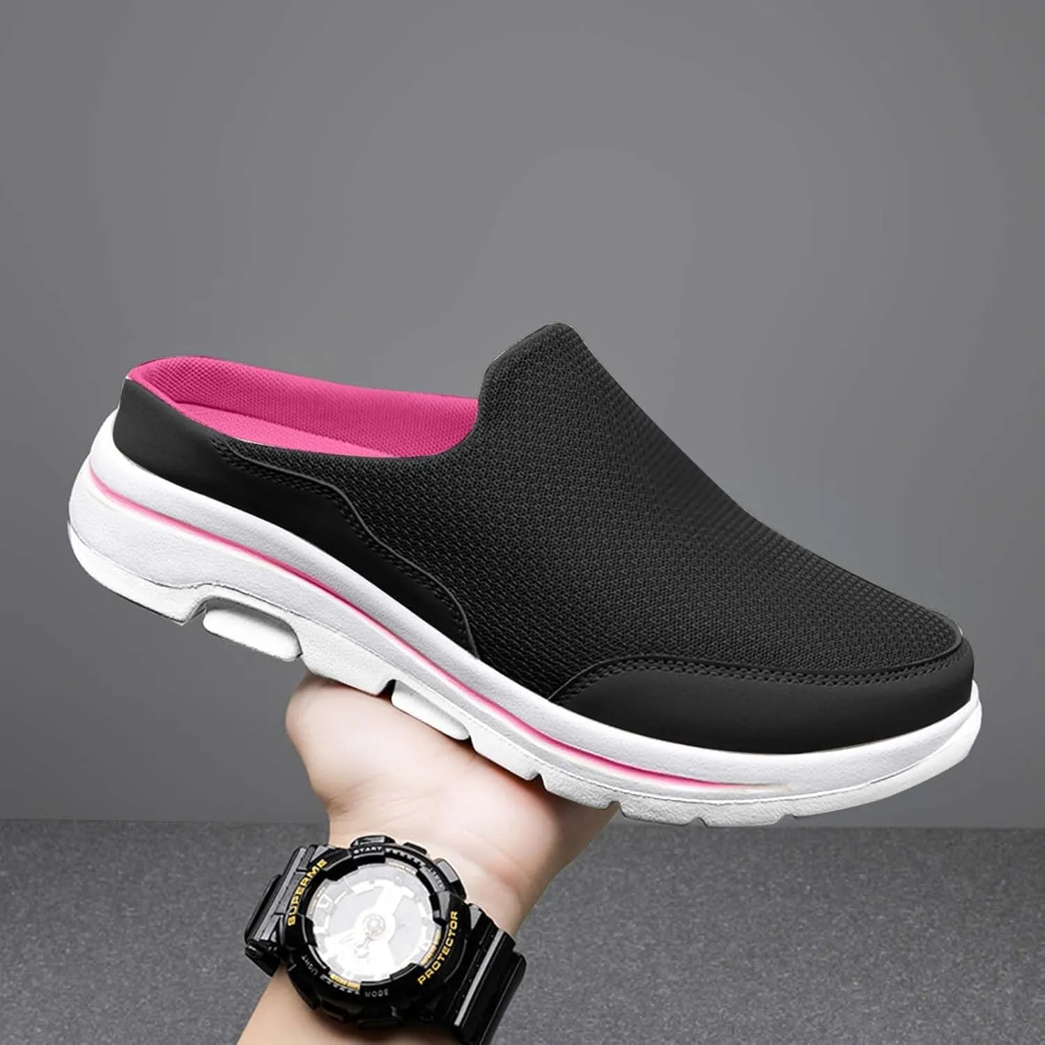 Walking Shoes Tennis Comfortable Comfortable and Breathable Flat Soled Slip On Mesh Heelless Casual Shoes for Men and