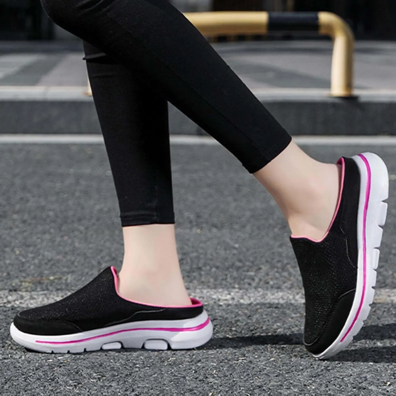 Walking Shoes Tennis Comfortable Comfortable and Breathable Flat Soled Slip On Mesh Heelless Casual Shoes for Men and