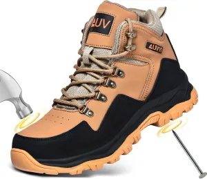Waterproof Steel Toe Work Boots for Men Safety Non Slip Comfortable Industrial & Construction Boots