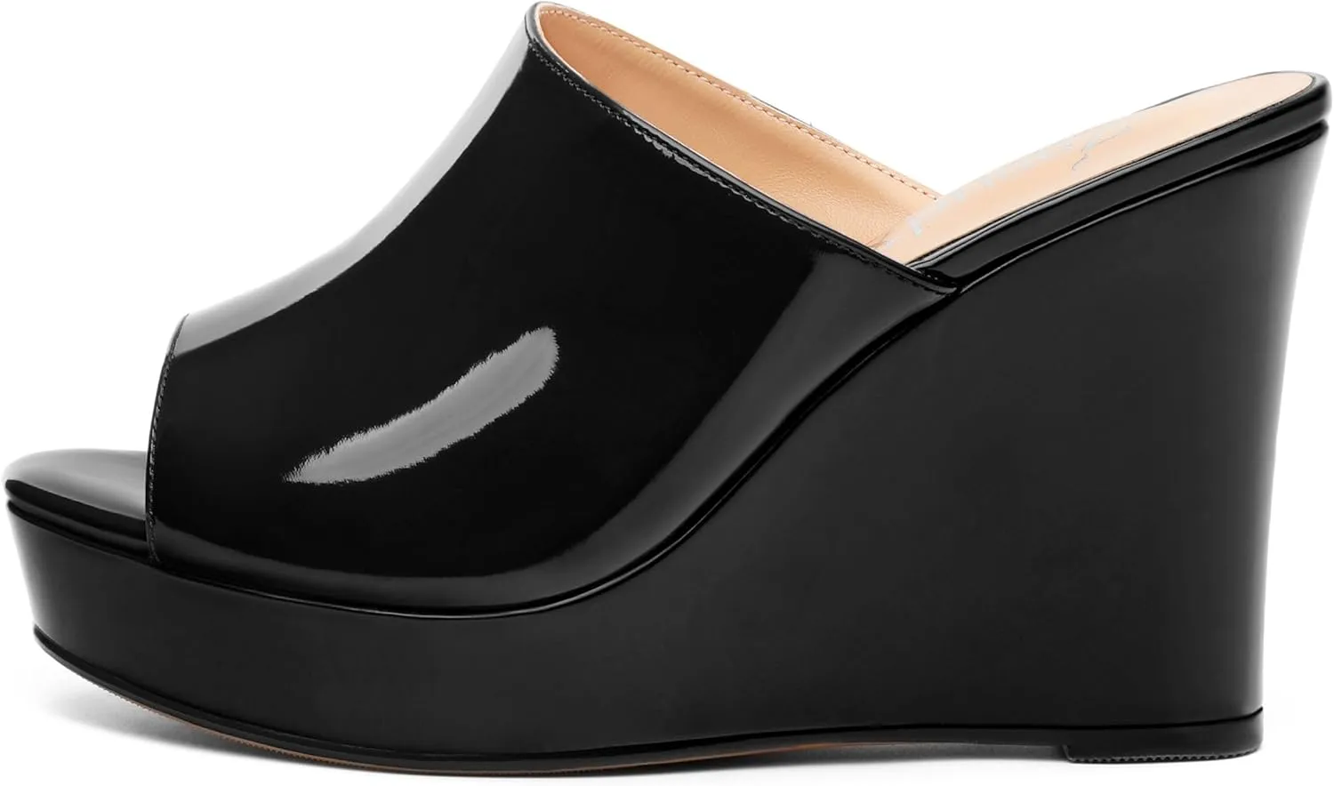Wedge Sandals for Women Platform High Heels Summer Mules Slip on Comfortable Casual Open Toe Heeled Sandals 3.94 Inch