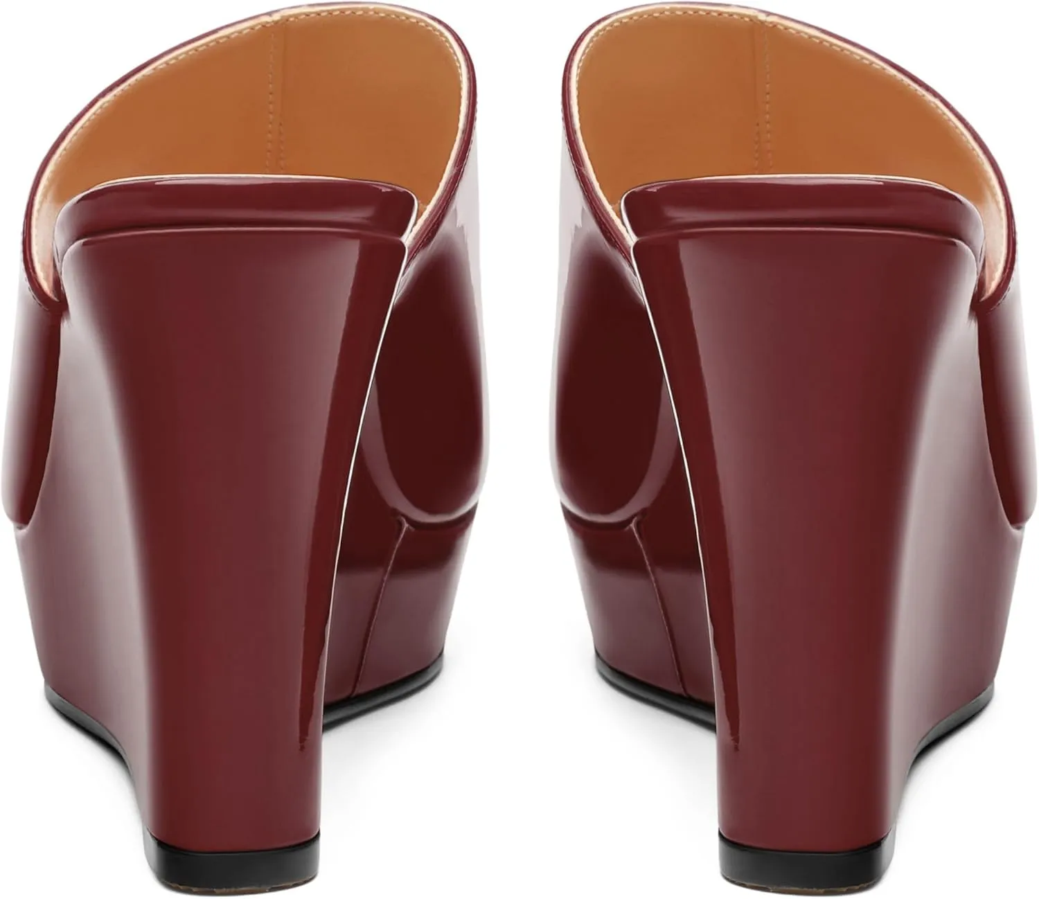 Wedge Sandals for Women Platform High Heels Summer Mules Slip on Comfortable Casual Open Toe Heeled Sandals 3.94 Inch