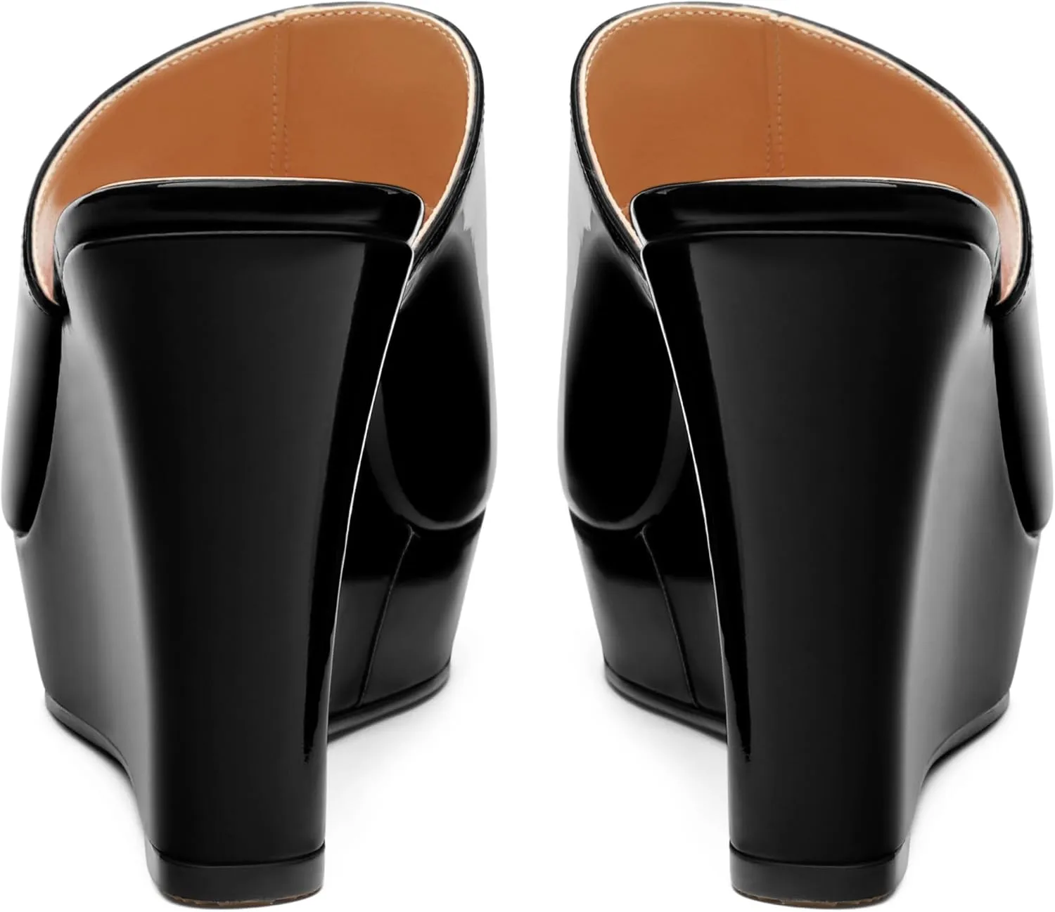 Wedge Sandals for Women Platform High Heels Summer Mules Slip on Comfortable Casual Open Toe Heeled Sandals 3.94 Inch