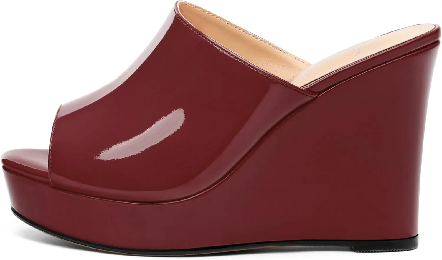 Wedge Sandals for Women Platform High Heels Summer Mules Slip on Comfortable Casual Open Toe Heeled Sandals 3.94 Inch
