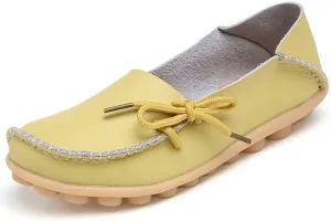 WERWAES Casual Womens Loafers Comfortable Leather Penny Flats Slip on Loafers Breathable Lightweight Driving Classic Moccasins Loafer Shoes for Womens