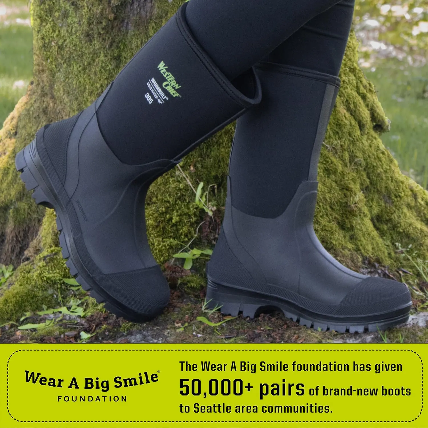 Western Chief Women's 365 Neoprene Rain Boots for Women - 100% Waterproof Rubber Boots for Women with Anti-Slip Outsole - Cold-Rated Muck Boots for Women for All-Weather Protection