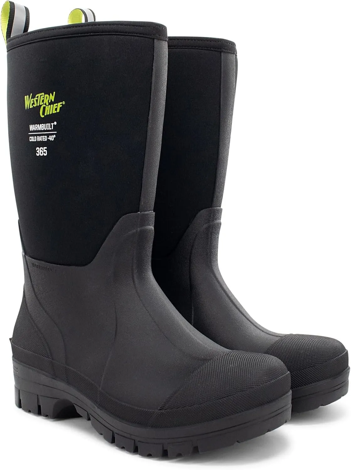 Western Chief Women's 365 Neoprene Rain Boots for Women - 100% Waterproof Rubber Boots for Women with Anti-Slip Outsole - Cold-Rated Muck Boots for Women for All-Weather Protection