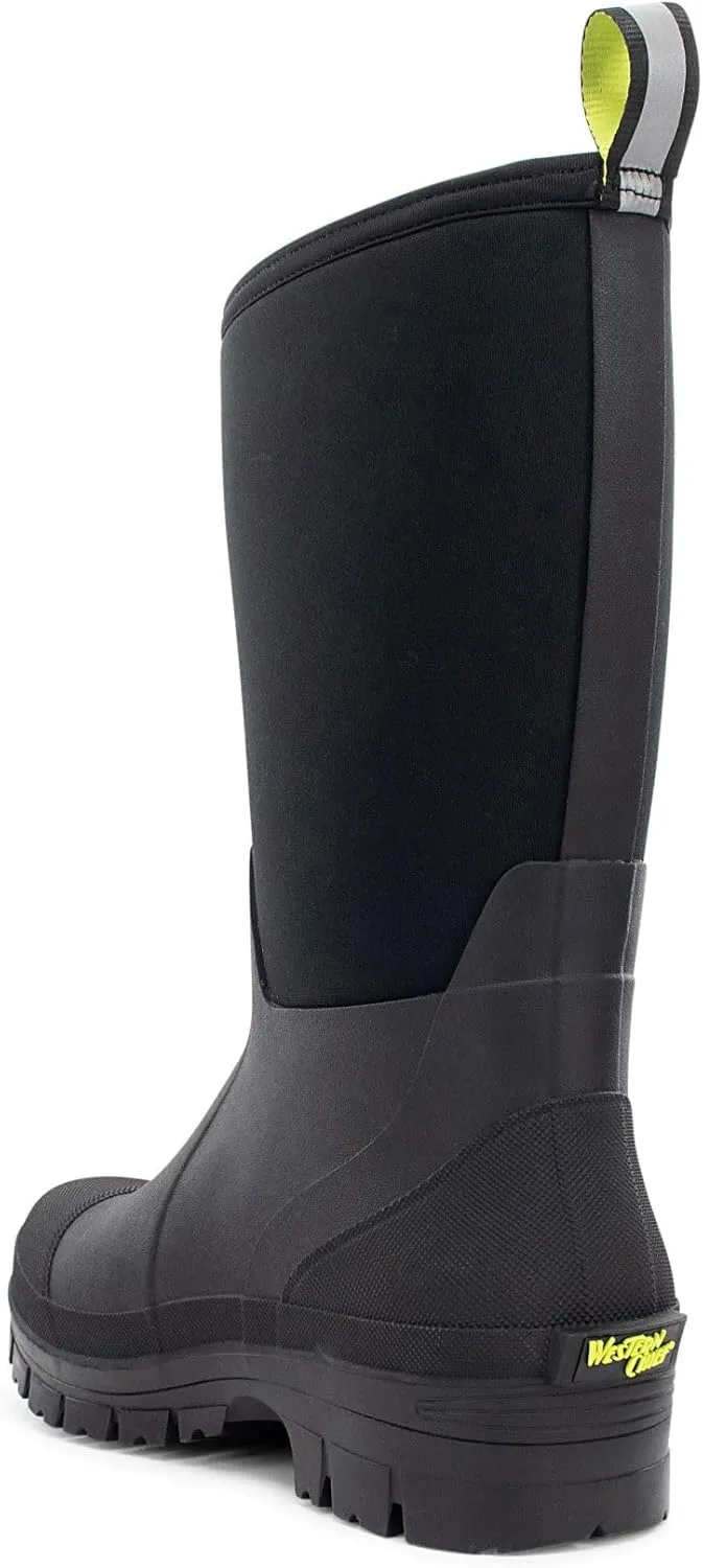 Western Chief Women's 365 Neoprene Rain Boots for Women - 100% Waterproof Rubber Boots for Women with Anti-Slip Outsole - Cold-Rated Muck Boots for Women for All-Weather Protection