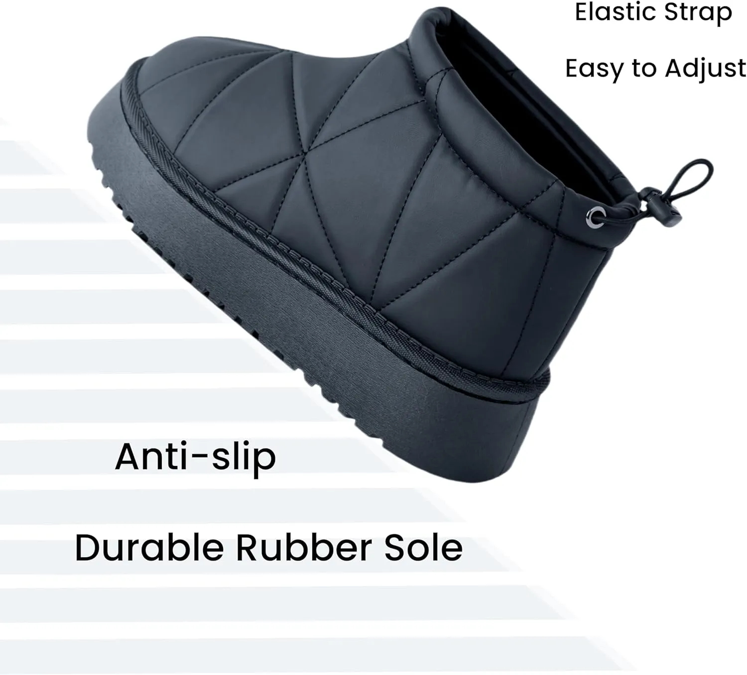 Winter Ankle Boots for Women - Water Resistant Leather Booties Non-Slip Platform Suede Mini Women's Boots - Perfect for Christmas Gifts