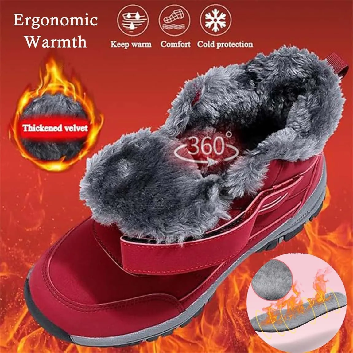 Winter Orthopedic Boots for Women Men,Warming Anti-Slip Sneakers,Cushioning Mountaineering Orthopedic Shoes