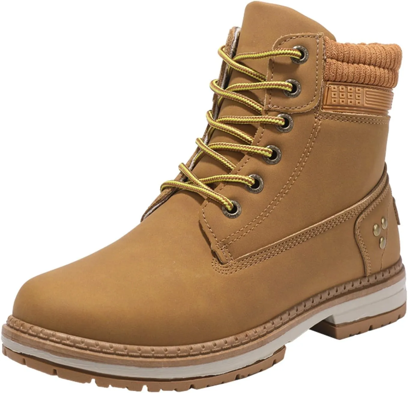 Women Work Hiking Boots Comfortable Waterproof Lace Up Lightweight Combat Boots High Top Short Ankle Boots Outdoor Camping