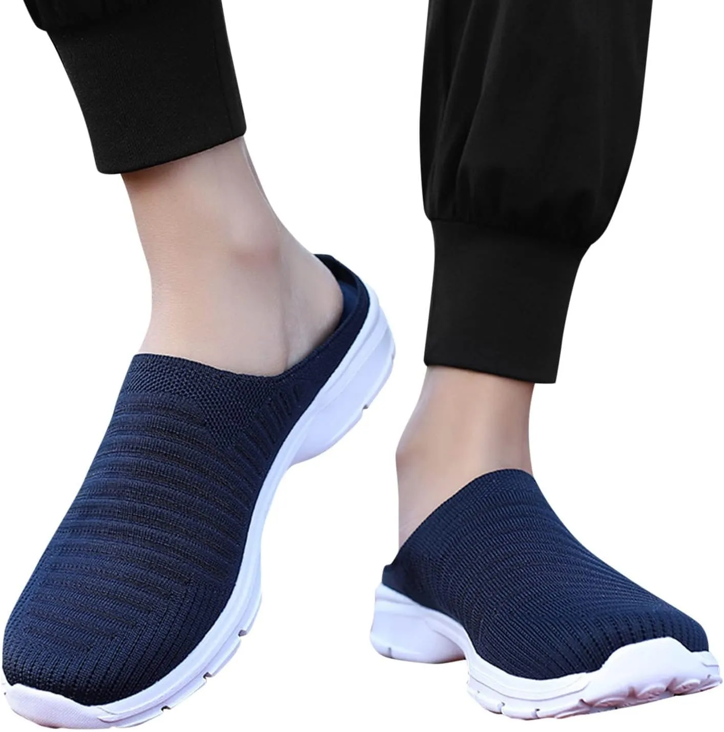 Womens Breathable Mesh Walking Mules Sneakers Womens Tennis Shoes Lightweight Women Shoes Casual Men's Fashion Sneakers Brown Tennis Shoe Loafers Dress Shoe
