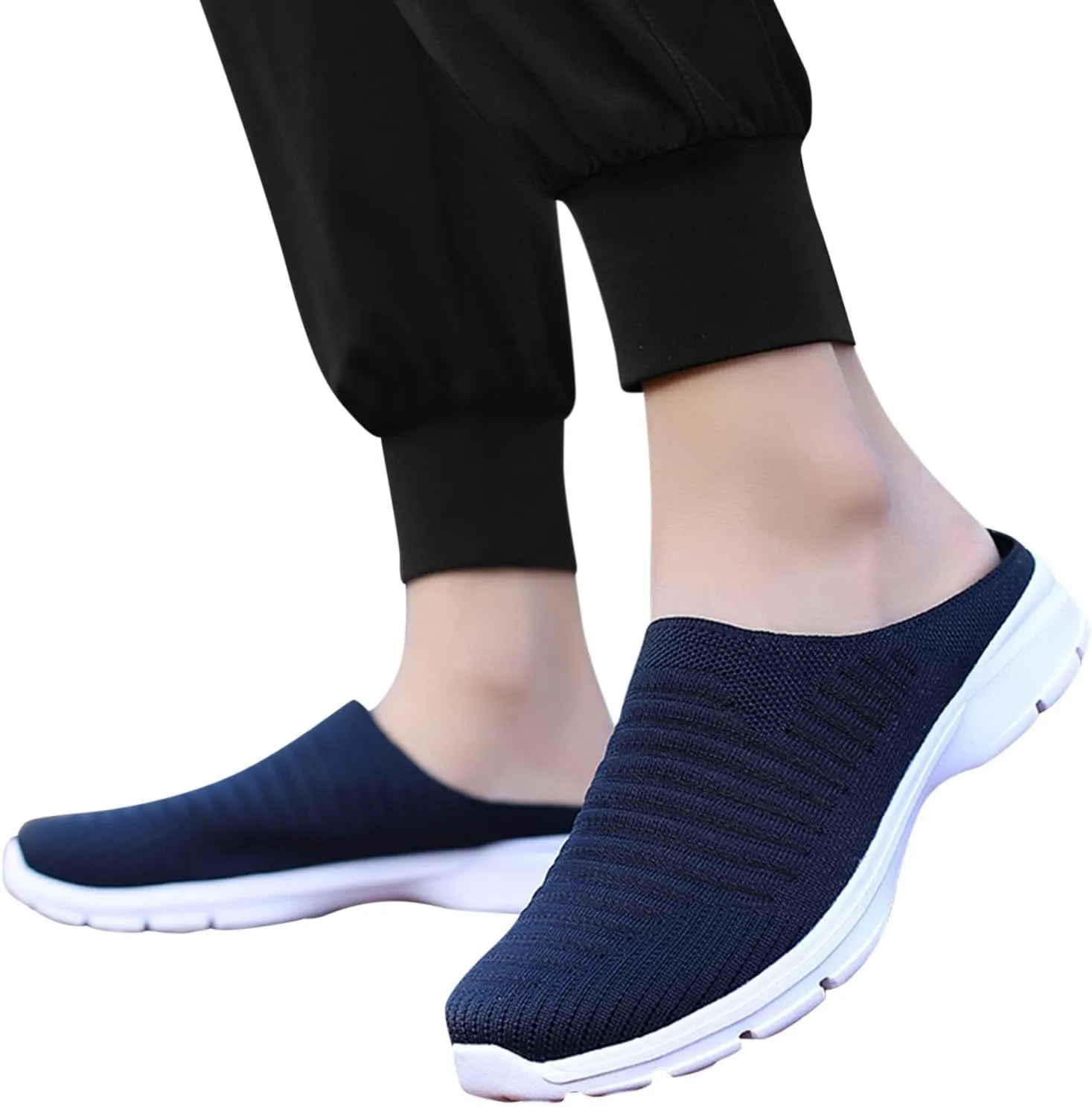 Womens Breathable Mesh Walking Mules Sneakers Womens Tennis Shoes Lightweight Women Shoes Casual Men's Fashion Sneakers Brown Tennis Shoe Loafers Dress Shoe