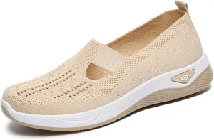 Women's Casual Sneakers – Lightweight & Breathable Mesh Slip-On Walking Shoes, Easy to Wear, Anti-Slip Sole, Perfect for Work, Travel & Everyday Comfort