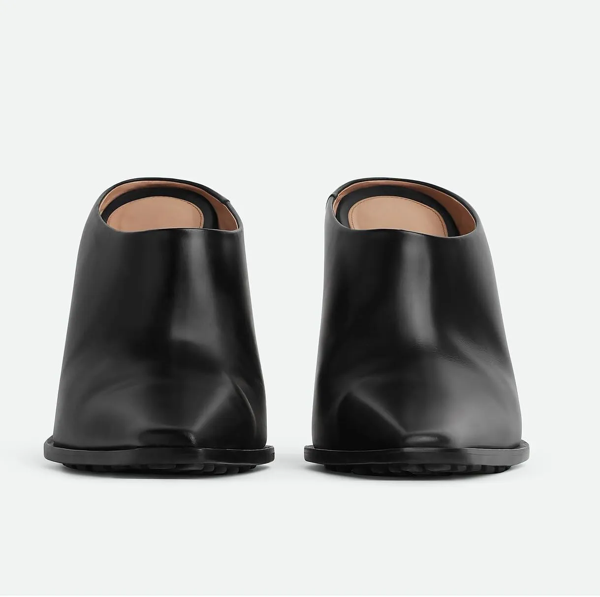 Womens Chunky Heeled Mules Closed Pointed Toe Clogs Backless Booties Slip on Mules Heels Pumps