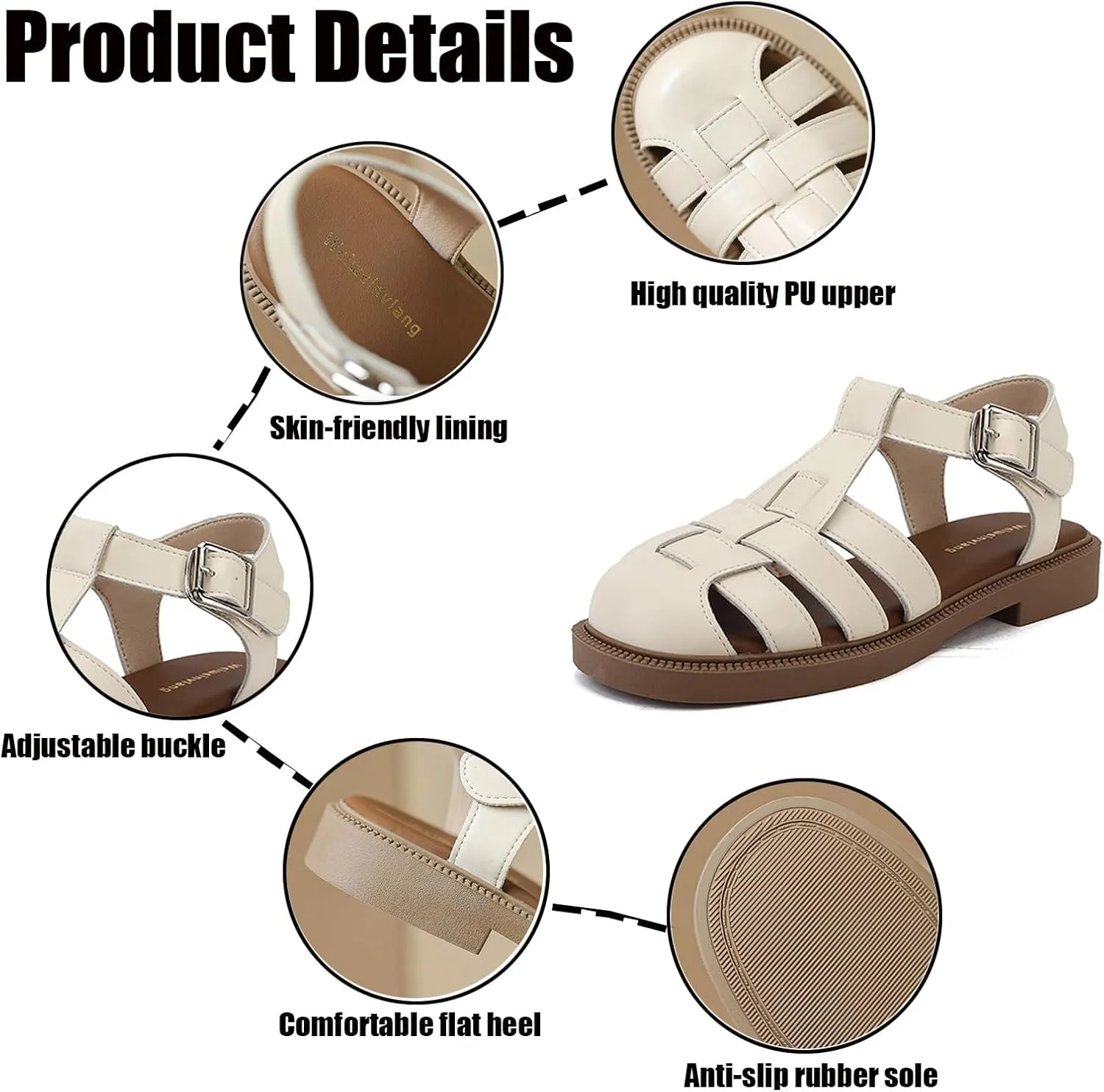Women's Closed Toe Hollow Woven Fisherman Sandals,Summer Fashion Adjustable Buckle Ankle Strap Flat Rome Sandals Comfortable Y2K Gladiator Chunky Heel Strappy Sandals