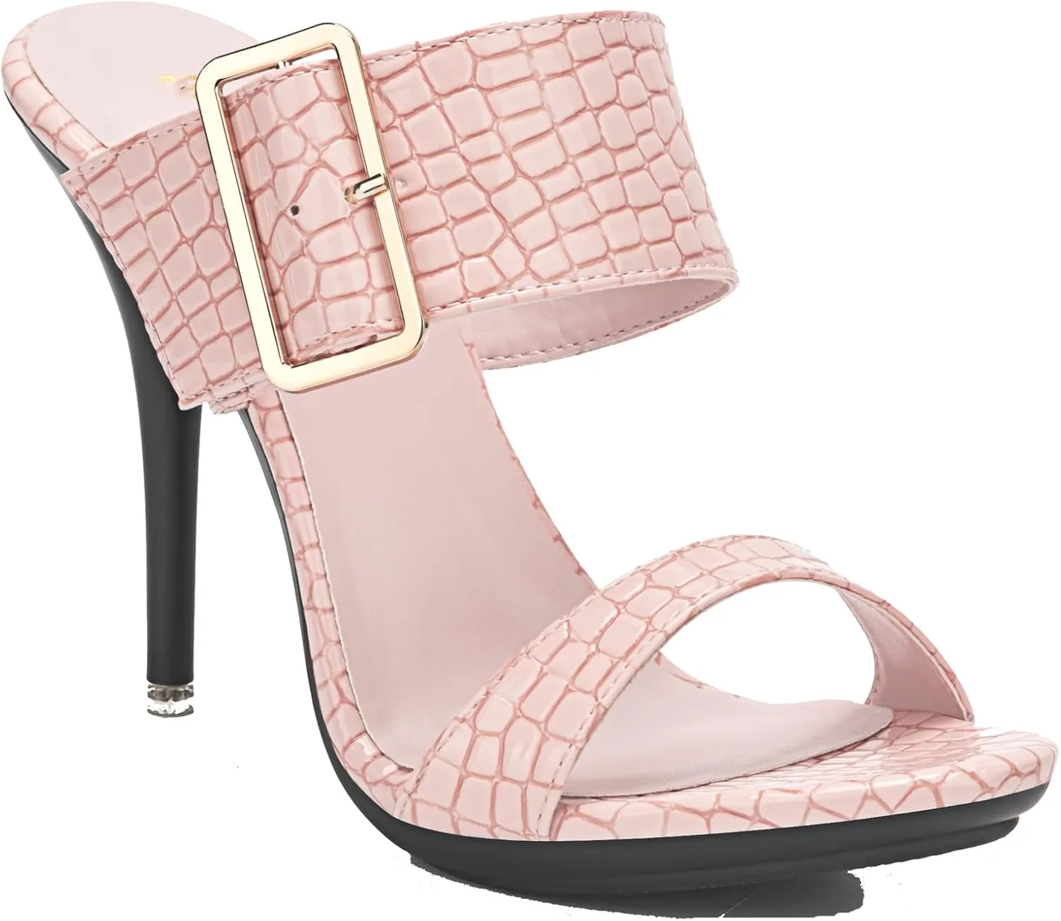 Womens Dressy Slides Shoes Two Strap Summer Mules Sandals