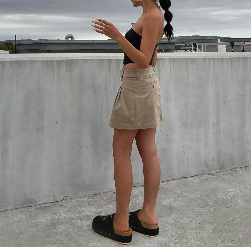 Womens Genuine Leather Cork Platform Sandals Adjustable Buckle Straps Band Suede Clogs Platform Slip on Flatform Sandals