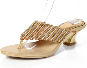 Women's Glitter Rhinestone Flip Flop Sandals Jeweled Sandals Summer Casual Sandals Womens Mules Sandals