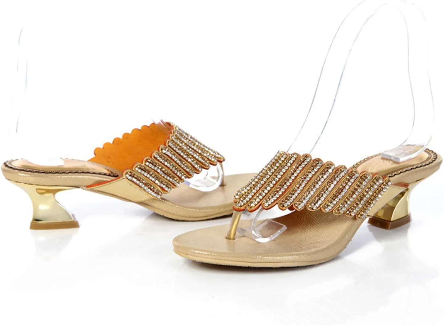 Women's Glitter Rhinestone Flip Flop Sandals Jeweled Sandals Summer Casual Sandals Womens Mules Sandals