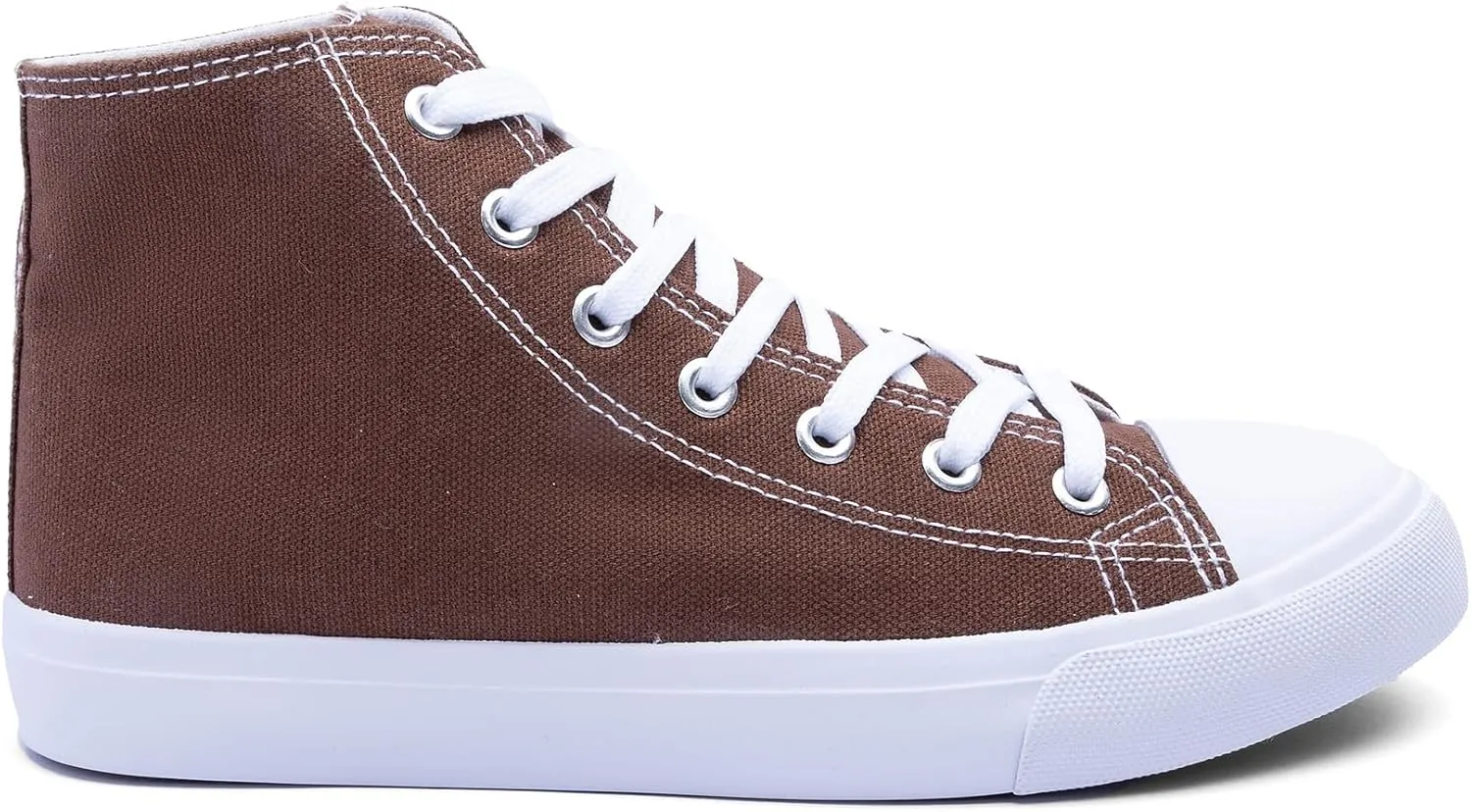 Women's High-Top Canvas Sneakers – Classic Lace-Up Casual Shoes with Extra Shoelaces – Comfortable, Stylish, and Durable