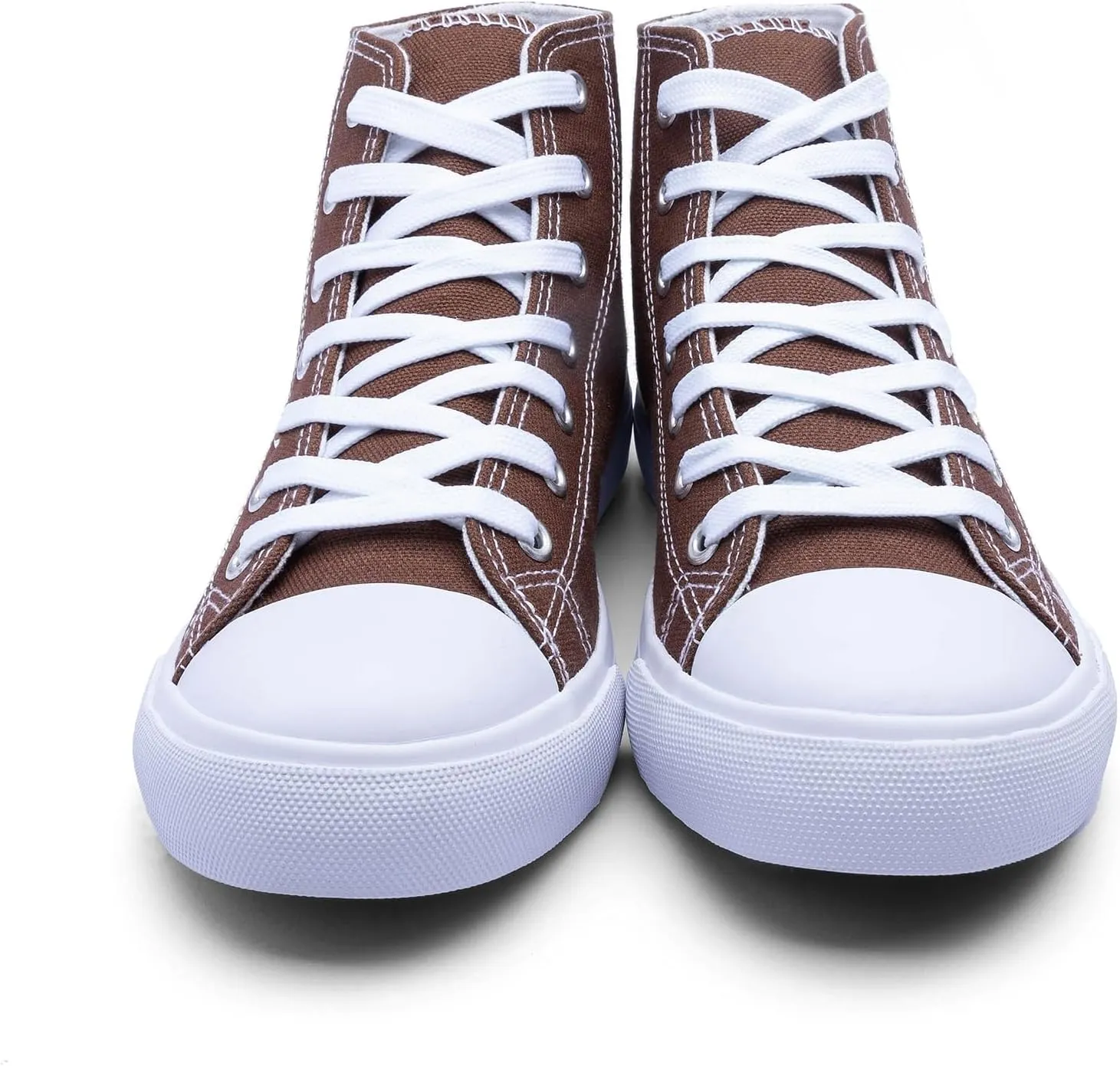 Women's High-Top Canvas Sneakers – Classic Lace-Up Casual Shoes with Extra Shoelaces – Comfortable, Stylish, and Durable