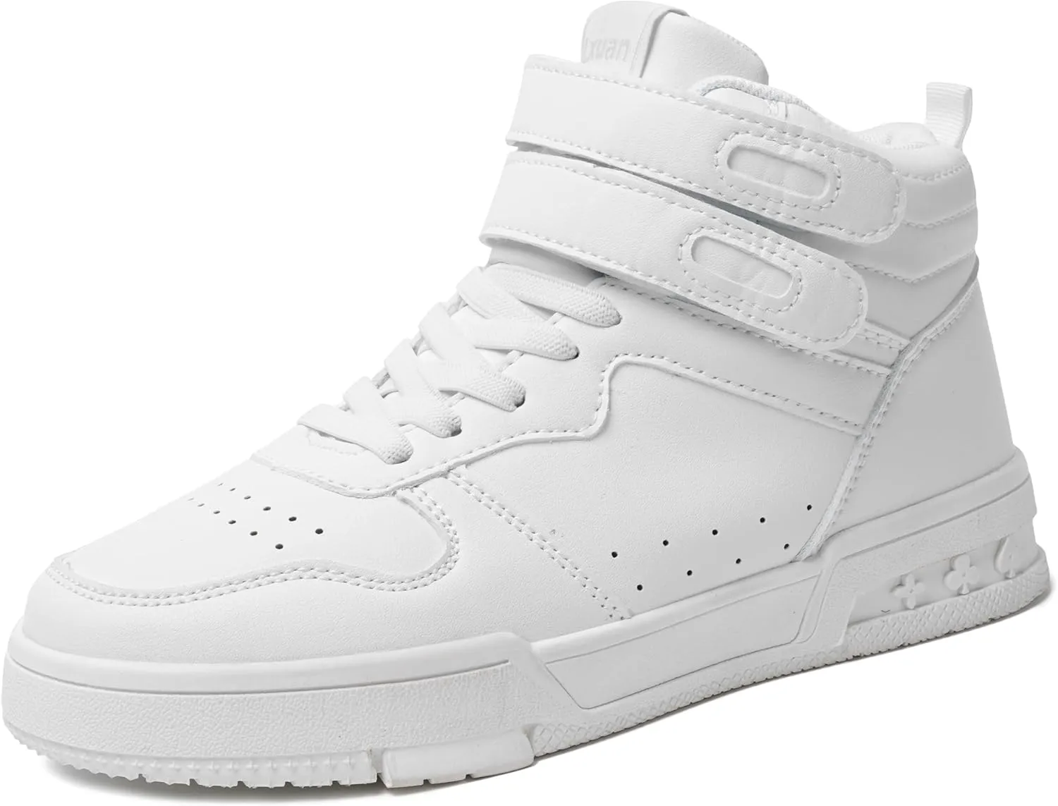 Women's High Top Fashion Basketball Ankle Boots Walking Tennis Shoes Platform Hook and Loop Casual Faux Leather Hidden Heels Sneaker