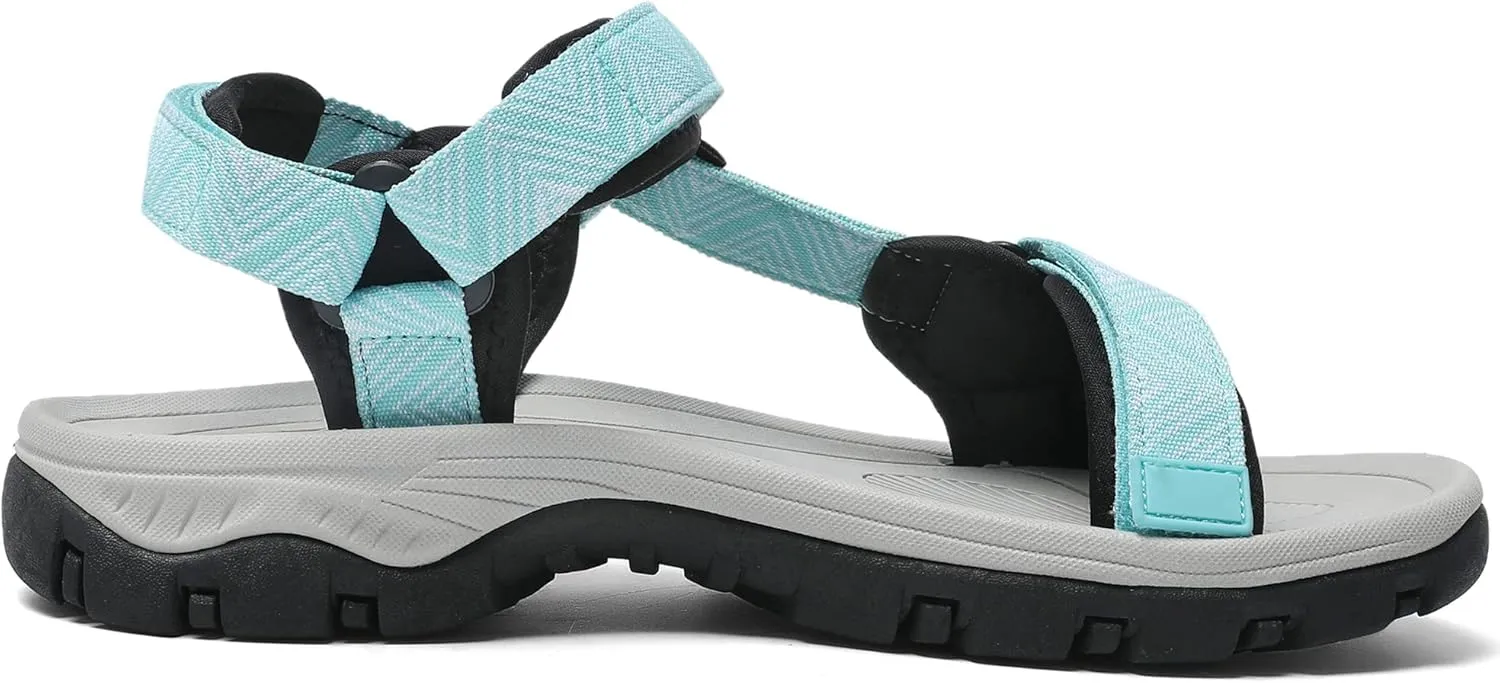 Women's Hiking Sport Sandals Water Outdoor Athletic Shoes With Arch Support Adjustable Velcro Beach Shoes