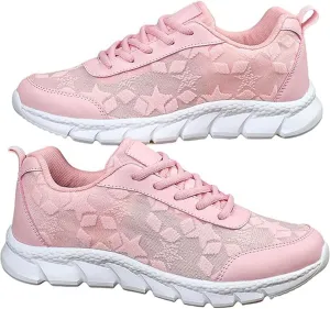 Women's Luxury Orthopedic Sports Shoes, Hollow Breathable mesh Shoes, Lightweight and Comfortable Tennis Running Shoes, Low-top Comfortable Women's Walking Sports Shoes