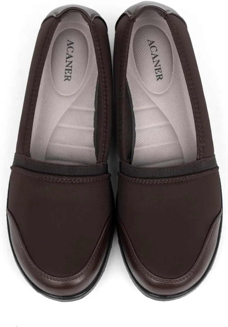 Women's Orthopedic Loafers Stretchy Slip-on Comfort Walking Work Flat Shoes for Bunions