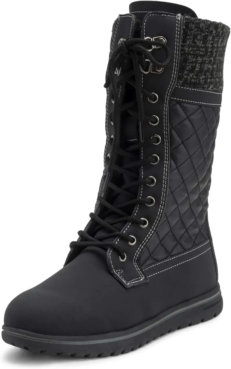 Womens Rain Thermal Warm Snow Winter Knee High Waterproof Boots