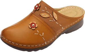 Womens Sandals Vintage Ethnic Style Floral Sandals Lightweight Shoes Summer Fashion Dressy Sandal Lambskin Sandal