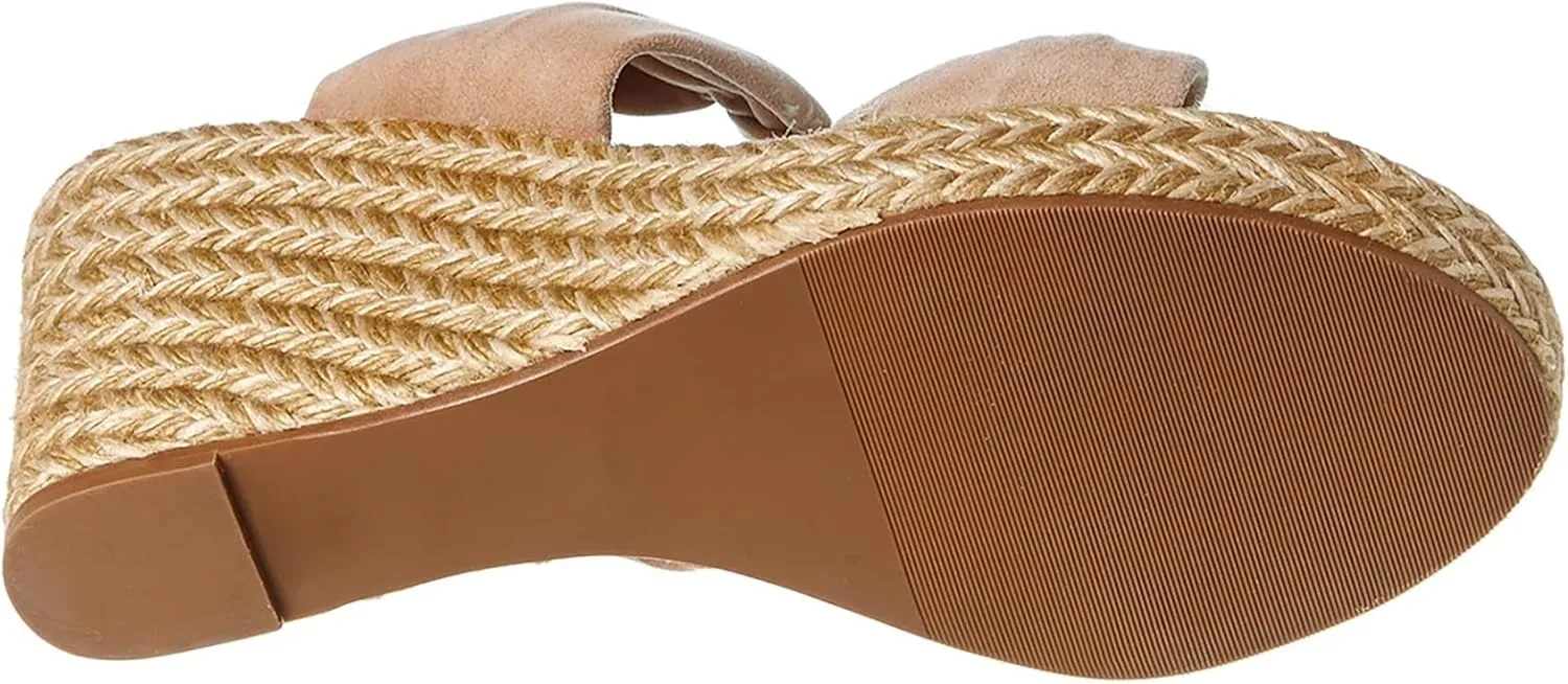 Womens Slip on Espadrilles Wedges Sandals Slides Platform Bow Open Toe Summer Dressy Mules Shoes