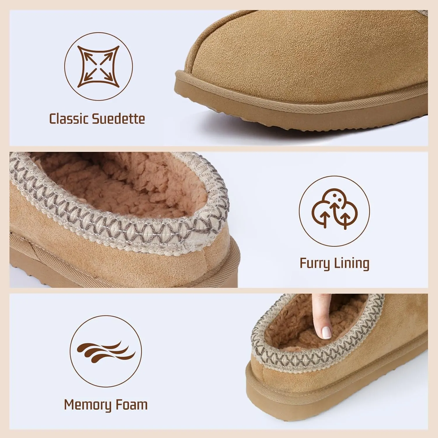 Women's Slippers Fuzzy Cozy Short Ankle Shoes Indoor and Outdoor Mules Furry Warm House Slippers for Woman Cute Fluffy Clogs
