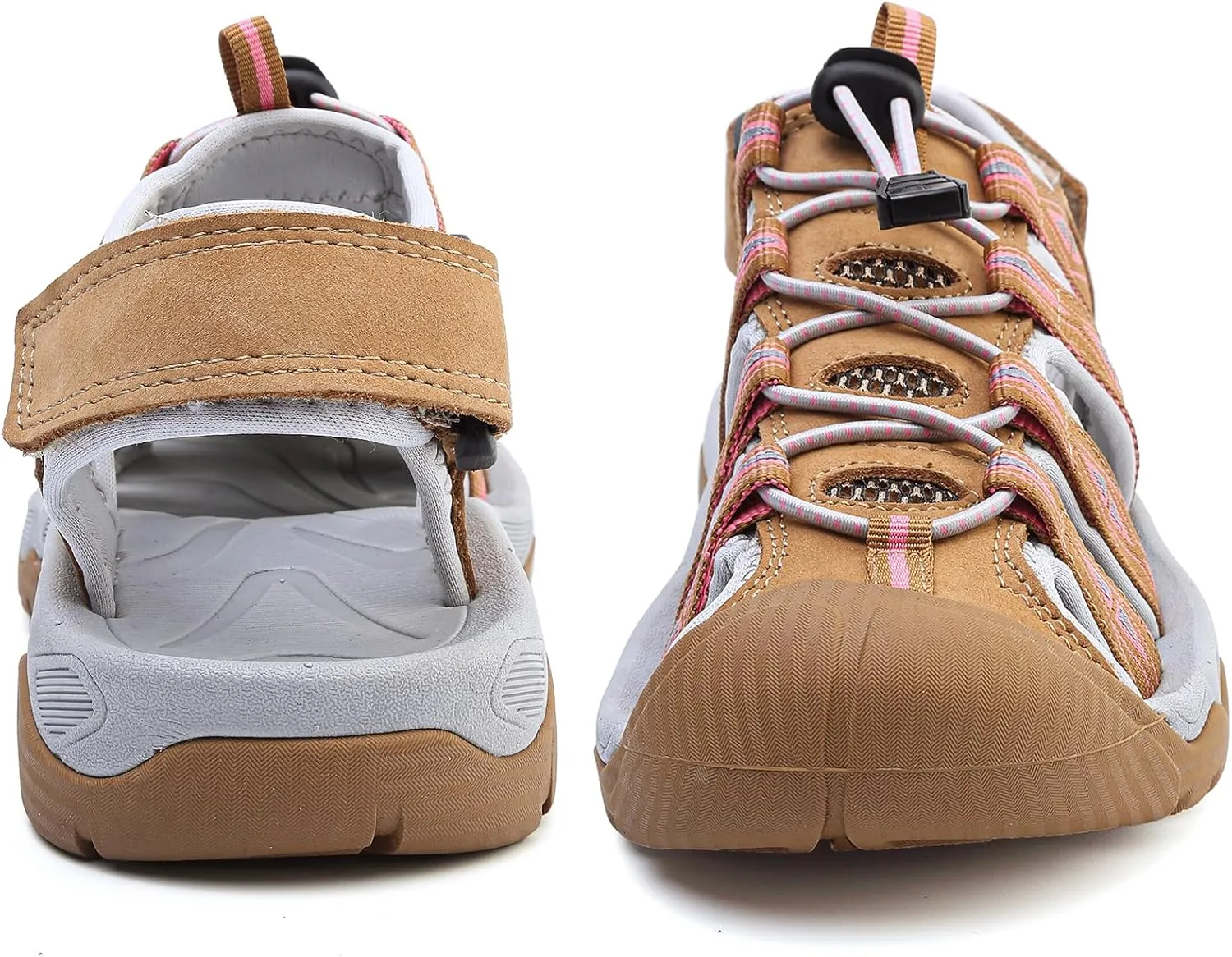 Women's Sport Hiking Sandals Closed Toe Summer Outdoor Athletic Walking Sandal Adventure Lightweight Comfortable Beach Sandals Water Shoes