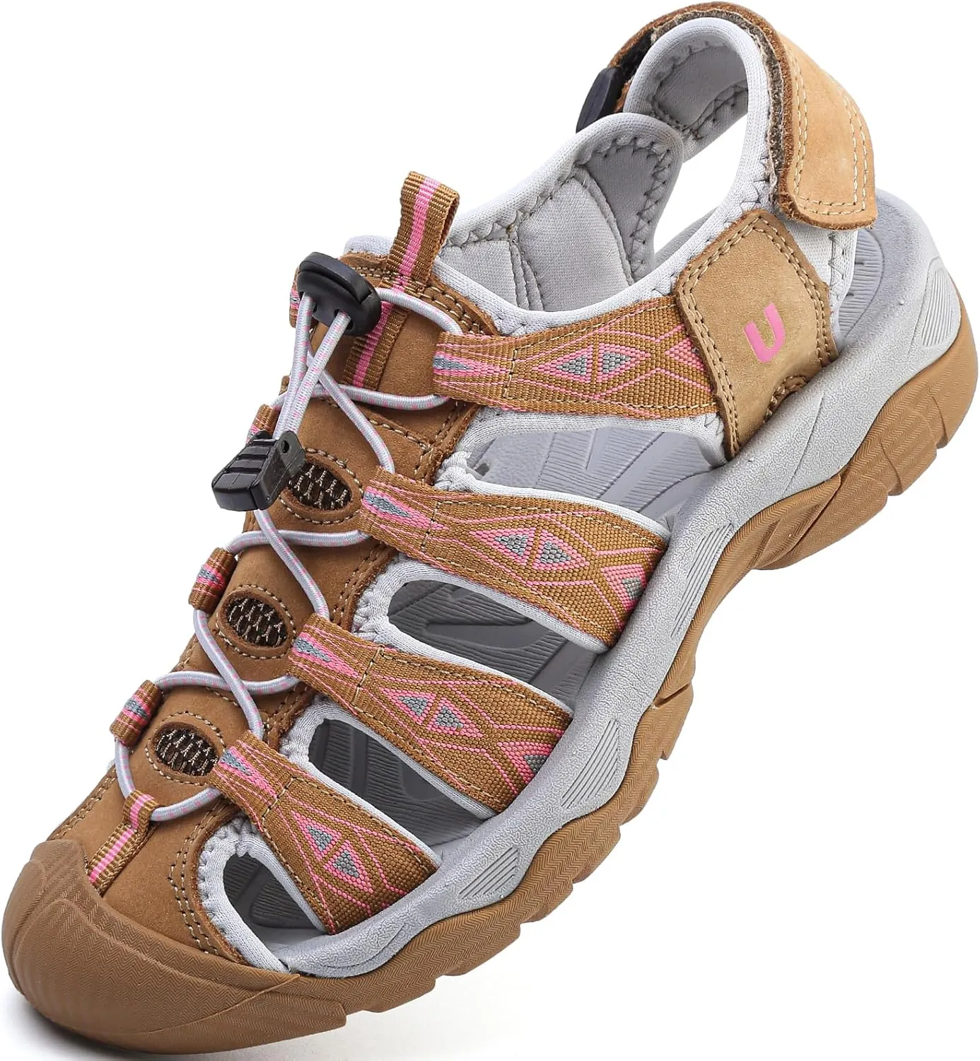 Women's Sport Hiking Sandals Closed Toe Summer Outdoor Athletic Walking Sandal Adventure Lightweight Comfortable Beach Sandals Water Shoes