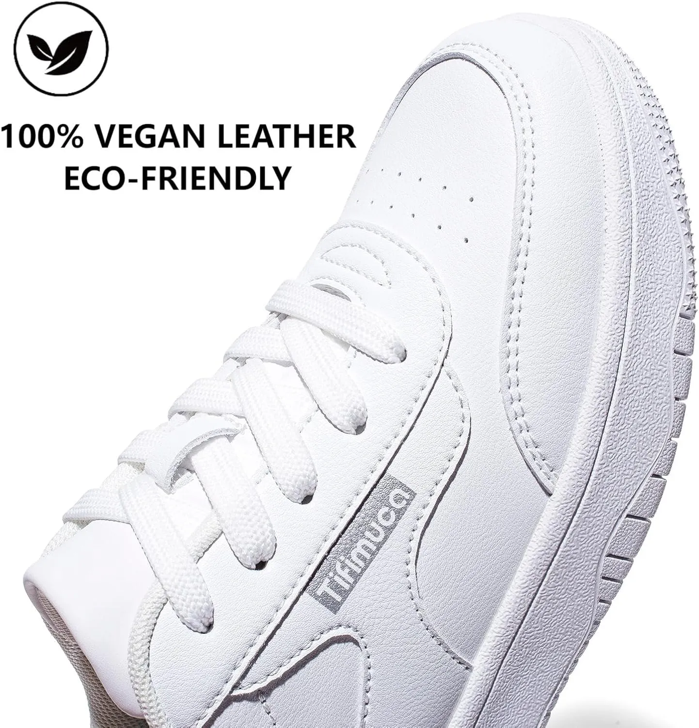 Women's Vegan Leather Low Top Lace Up Non Slip Walking Running Sneakers Skateboard Tennis Shoes Comfortable Casual Athletic Versatile Fashion Sneakers