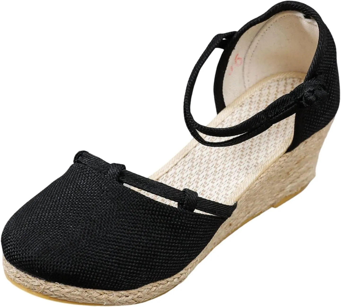 Womens Wedge Platform Espadrilles Slingback Closed Toe Ankle Strap Flats, Slip On Low Heel Wedge Sandals Summer Casual Dressy Espadrille Shoes Comfortable Elegant Wedding Sandals