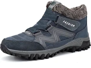 Womens Winter Snow Boots Warm Fur Lined Anti-Slip Ankle Booties Outdoor Walking Shoes Non-Slip Trekking Shoes