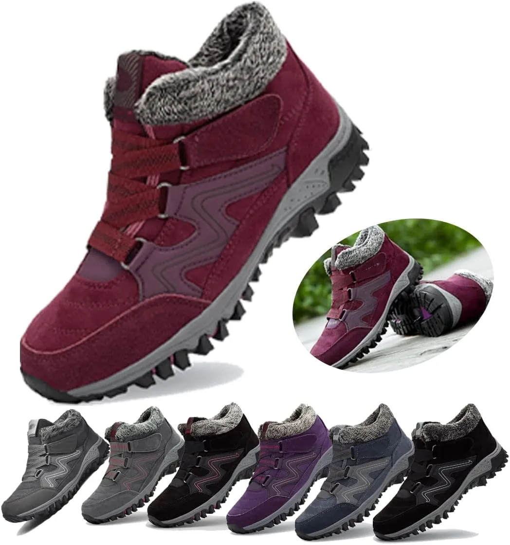 Women'S Winter Thermal Boots For Women Waterproof Snow Winter Warm Hiking Work Comfy Boots Sneakers Walking Shoes,Men'S Winter Thermal Villi Comfortable Platform High Top Shoes
