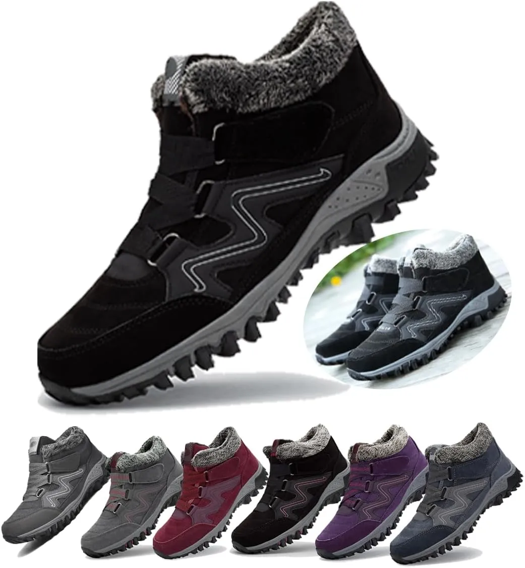 Women'S Winter Thermal Boots For Women Waterproof Snow Winter Warm Hiking Work Comfy Boots Sneakers Walking Shoes,Men'S Winter Thermal Villi Comfortable Platform High Top Shoes