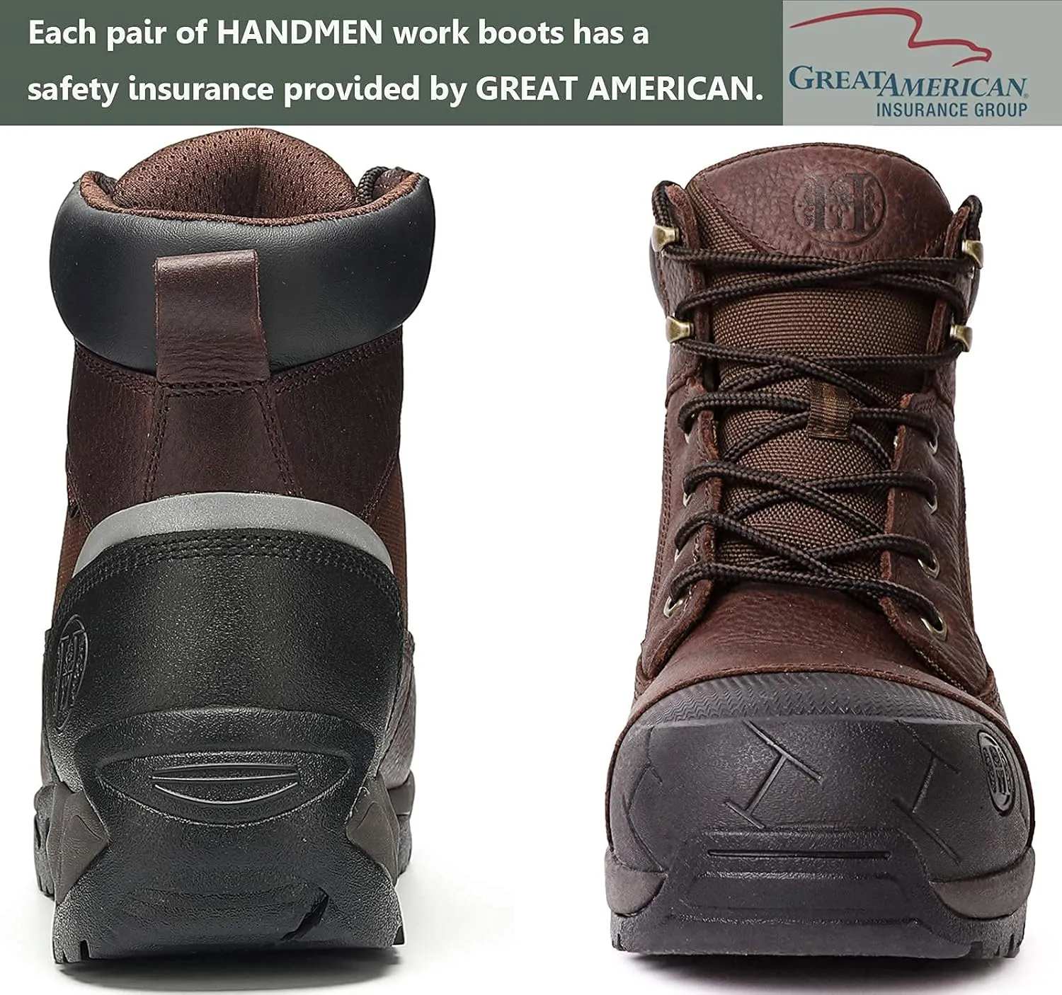 Work Boots for Men, 6" Composite Toe Waterproof Mens Work Boots, Non-Slip Puncture-Proof Safety Anti-Static Working Shoes 81N03