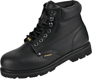 Work Boots for Men, Steel Toe Safety, Leather, Oil, Slip and Heat Resistant Heavy Duty Wide Industrial & Construction Boots, US 10.5W