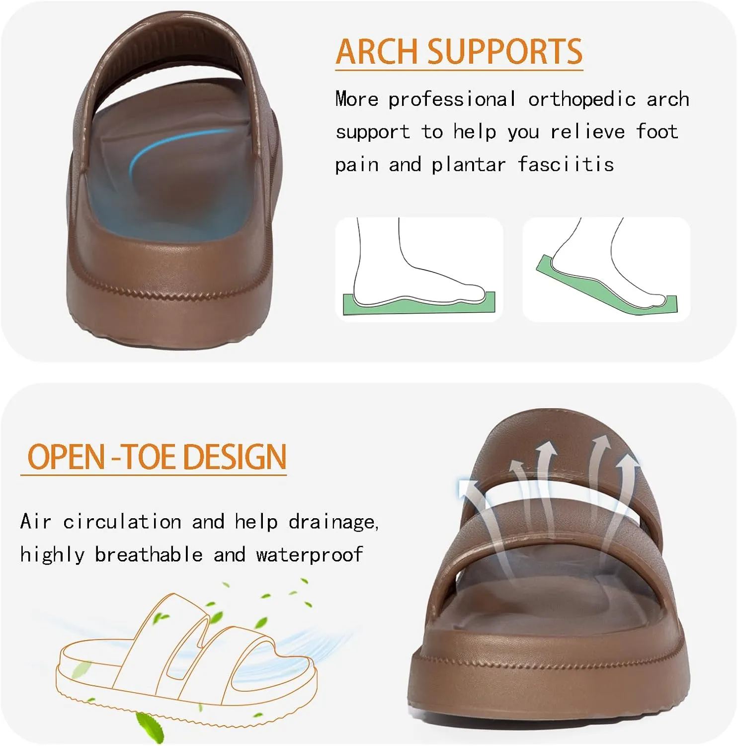 XIXITIAO EVA Sandals for Women/Men, Comfortable Sandals Women, Summer Beach Slides for 2025