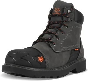 Yelang Men's Steel Toe Safety Work Boot Slip Resistant Puncture Utility Shoes 6 Inch For Industrial Construction Outdoor botas de trabajo para hombre