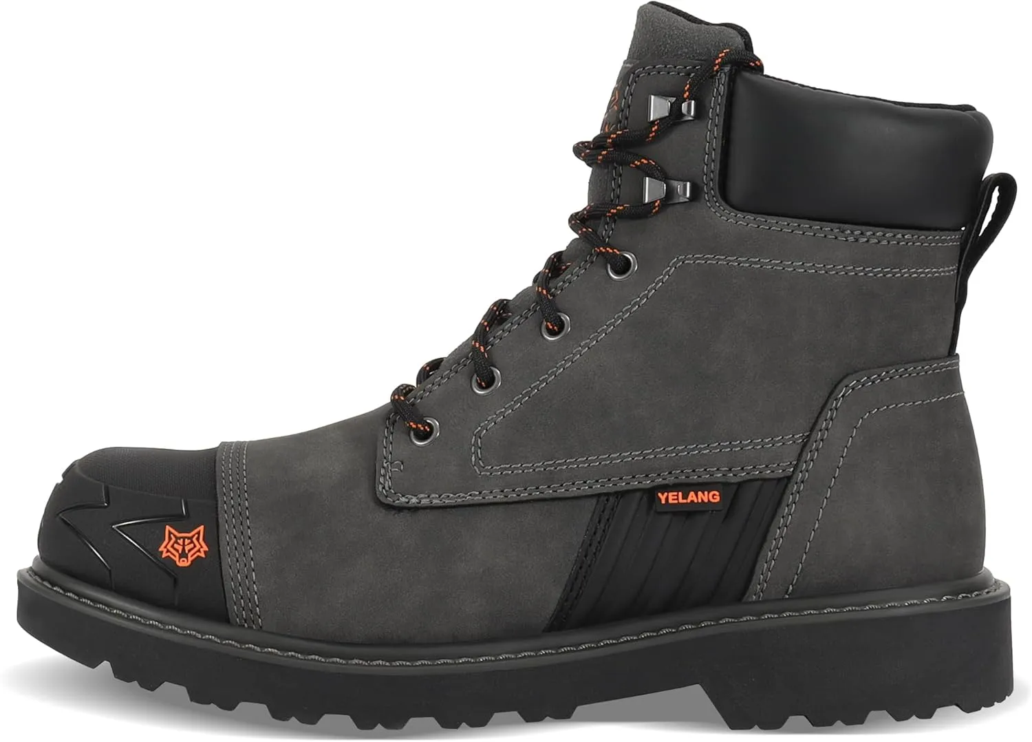 Yelang Men's Steel Toe Safety Work Boot Slip Resistant Puncture Utility Shoes 6 Inch For Industrial Construction Outdoor botas de trabajo para hombre