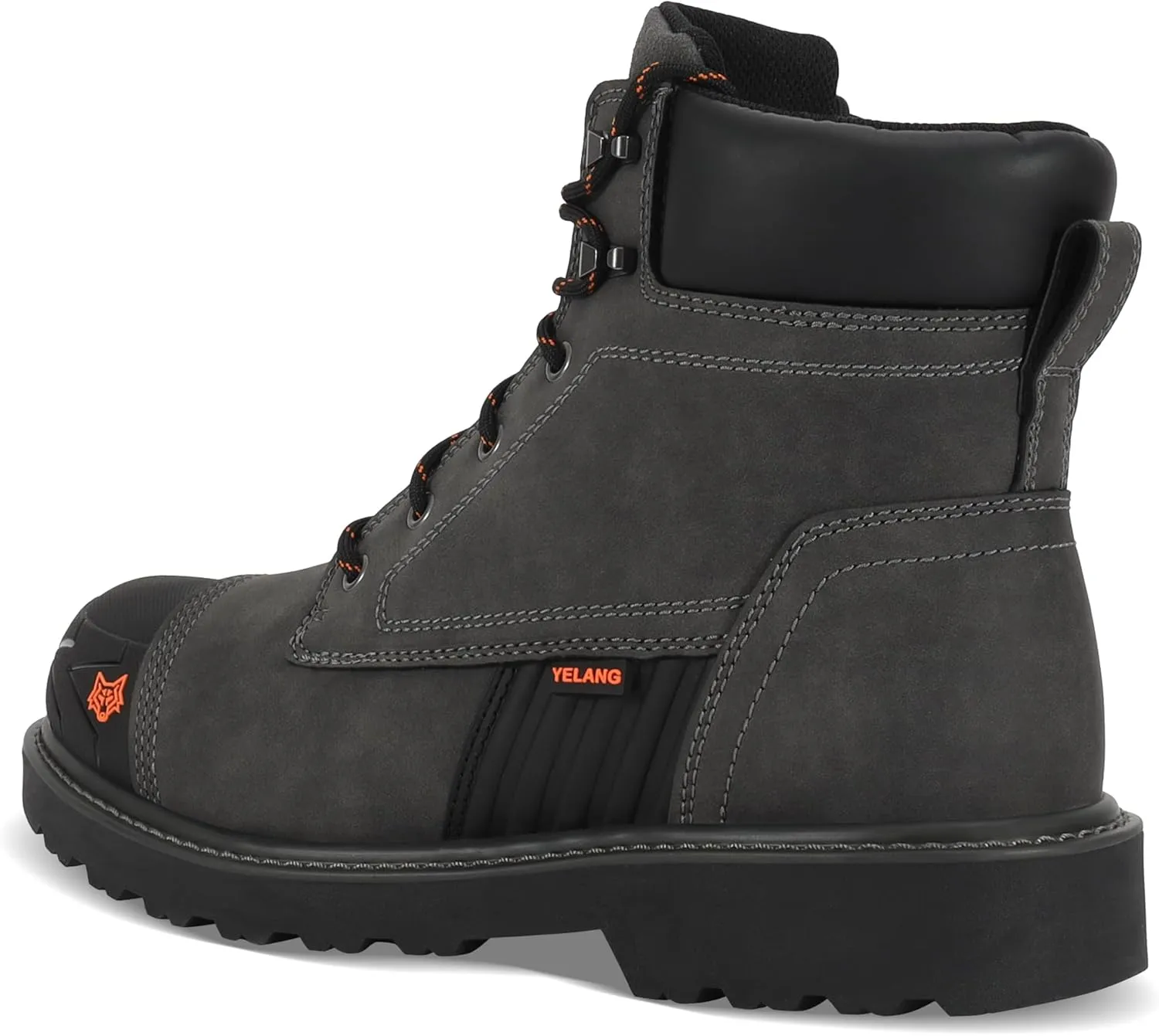 Yelang Men's Steel Toe Safety Work Boot Slip Resistant Puncture Utility Shoes 6 Inch For Industrial Construction Outdoor botas de trabajo para hombre