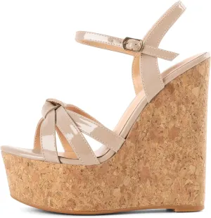 YODEKS Women's Platform Wedges|High Heel Wedge Sandals|Ankle Strap Open Toe Platform Heels