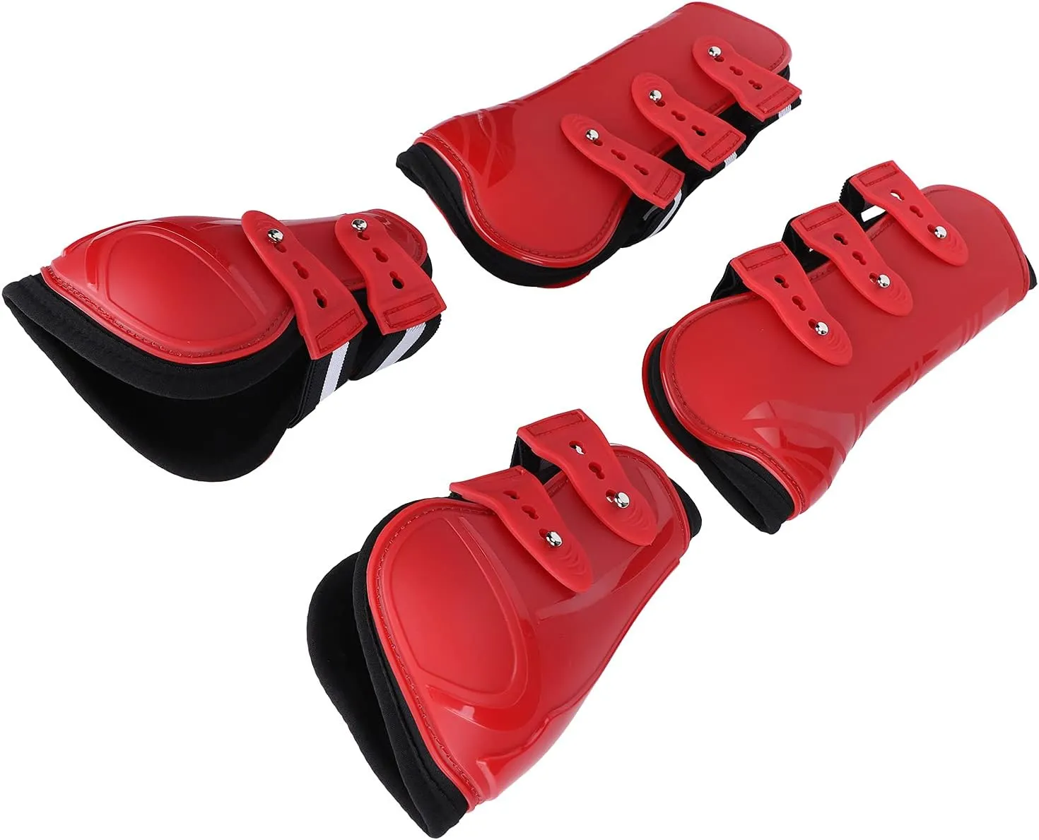 Yosoo Horse Riding Boots, Horse Boots PU Shell Tendon Fetlock Brace Guard Boots Horse Legguard Obstacle Leg Protector with Soft Lining Splint Boots for Horses for Horse Riding Equestrian