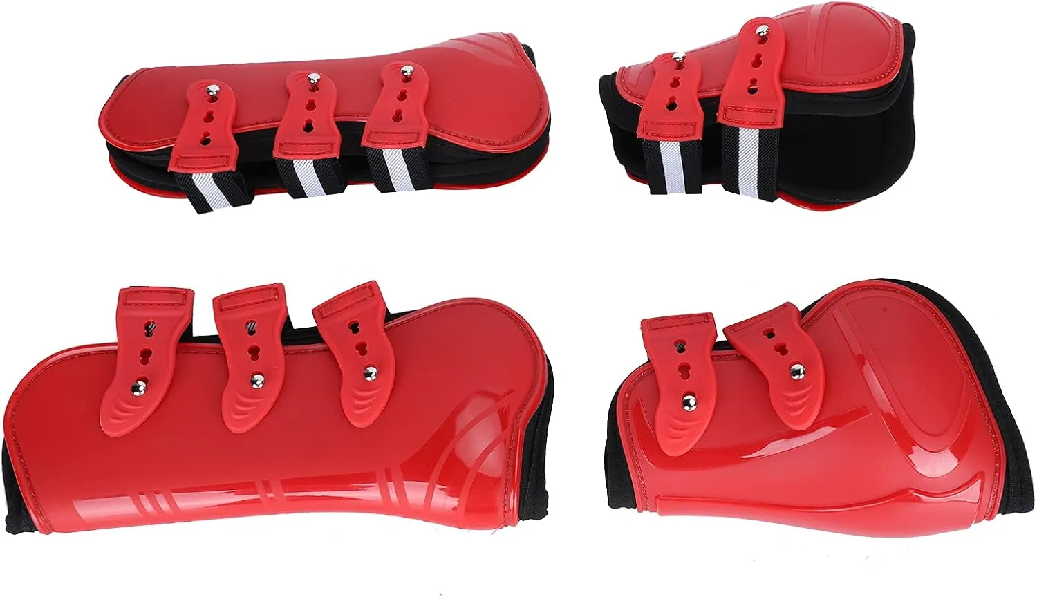 Yosoo Horse Riding Boots, Horse Boots PU Shell Tendon Fetlock Brace Guard Boots Horse Legguard Obstacle Leg Protector with Soft Lining Splint Boots for Horses for Horse Riding Equestrian