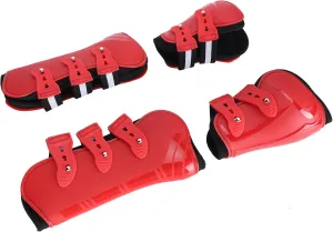 Yosoo Horse Riding Boots, Horse Boots PU Shell Tendon Fetlock Brace Guard Boots Horse Legguard Obstacle Leg Protector with Soft Lining Splint Boots for Horses for Horse Riding Equestrian